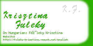 krisztina fuleky business card